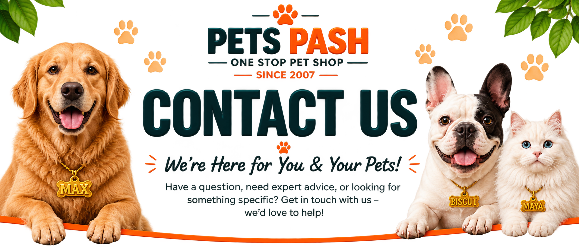 Contact Us — Pets Pash, We're Here for You & Your Pets